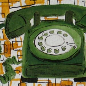 Disco Phones: Avocado Green Phone