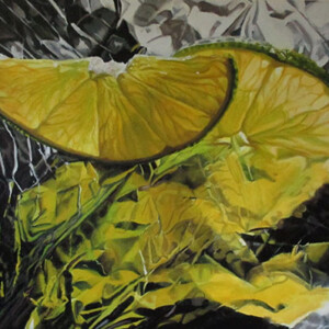 Lime Slices on Tinfoil